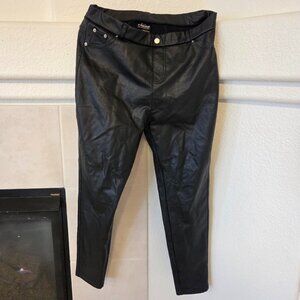 Faux Leather Leggings – Size XL – Back Pockets
